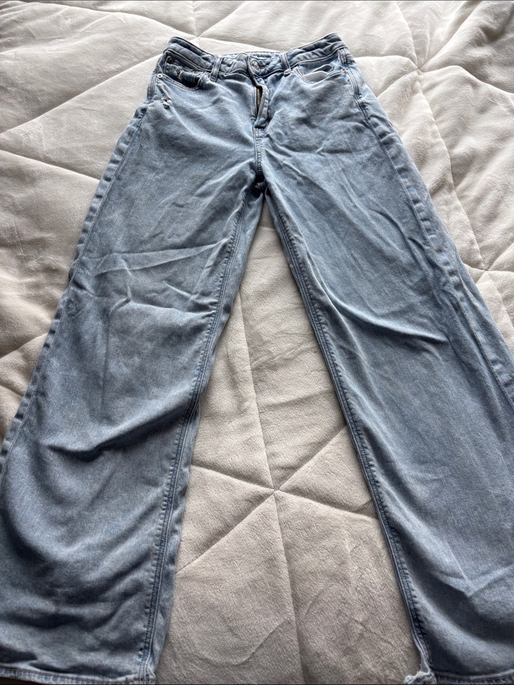 Light Blue Women's Straight-Leg Jeans